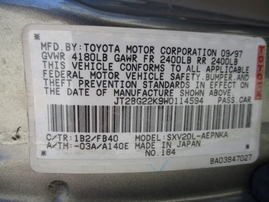 1998 TOYOTA CAMRY LE 2.2L AT BEIGE 4DR Z15965